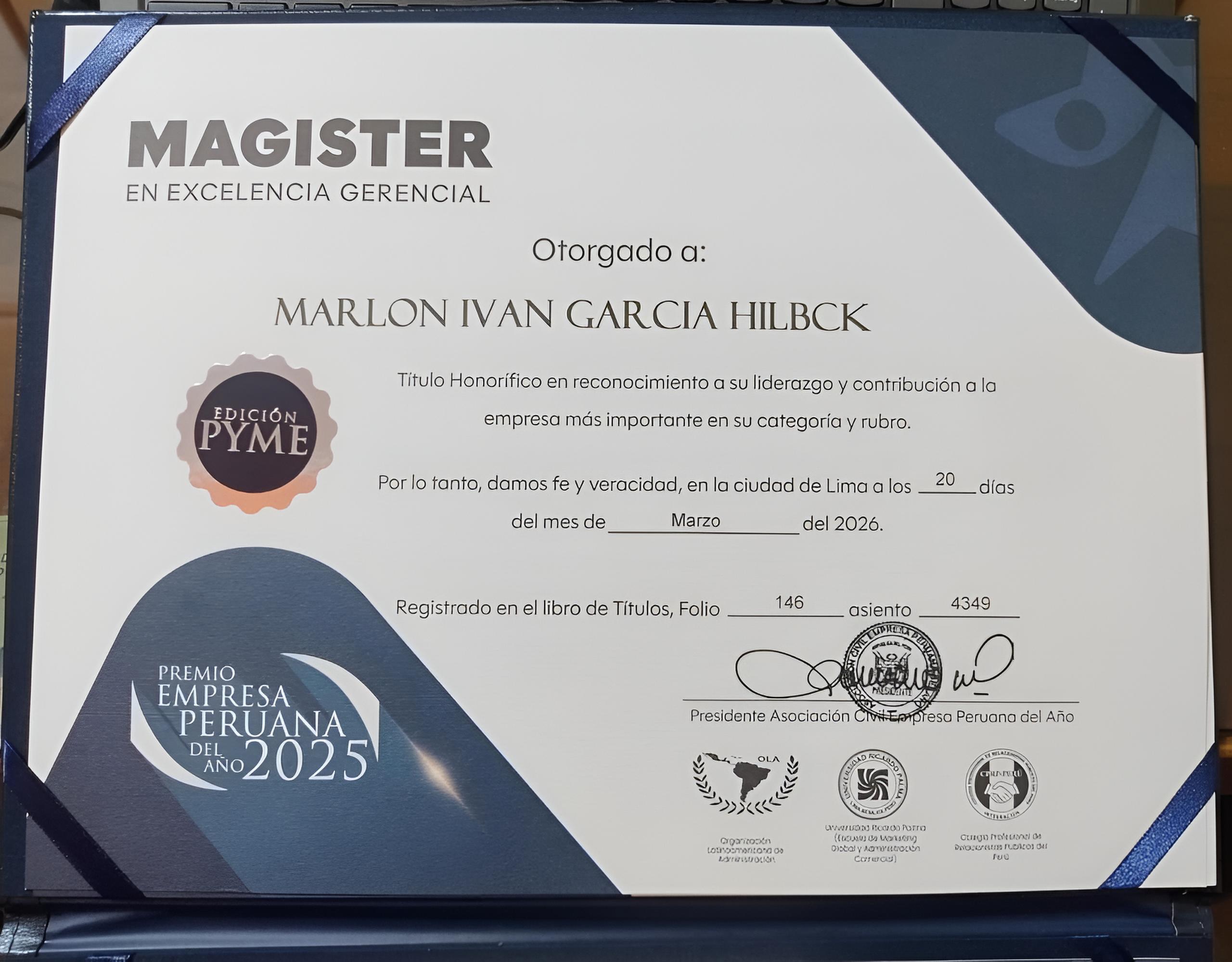 MAGISTER <strong> EN EXCELENCIA GERENCIAL</strong>