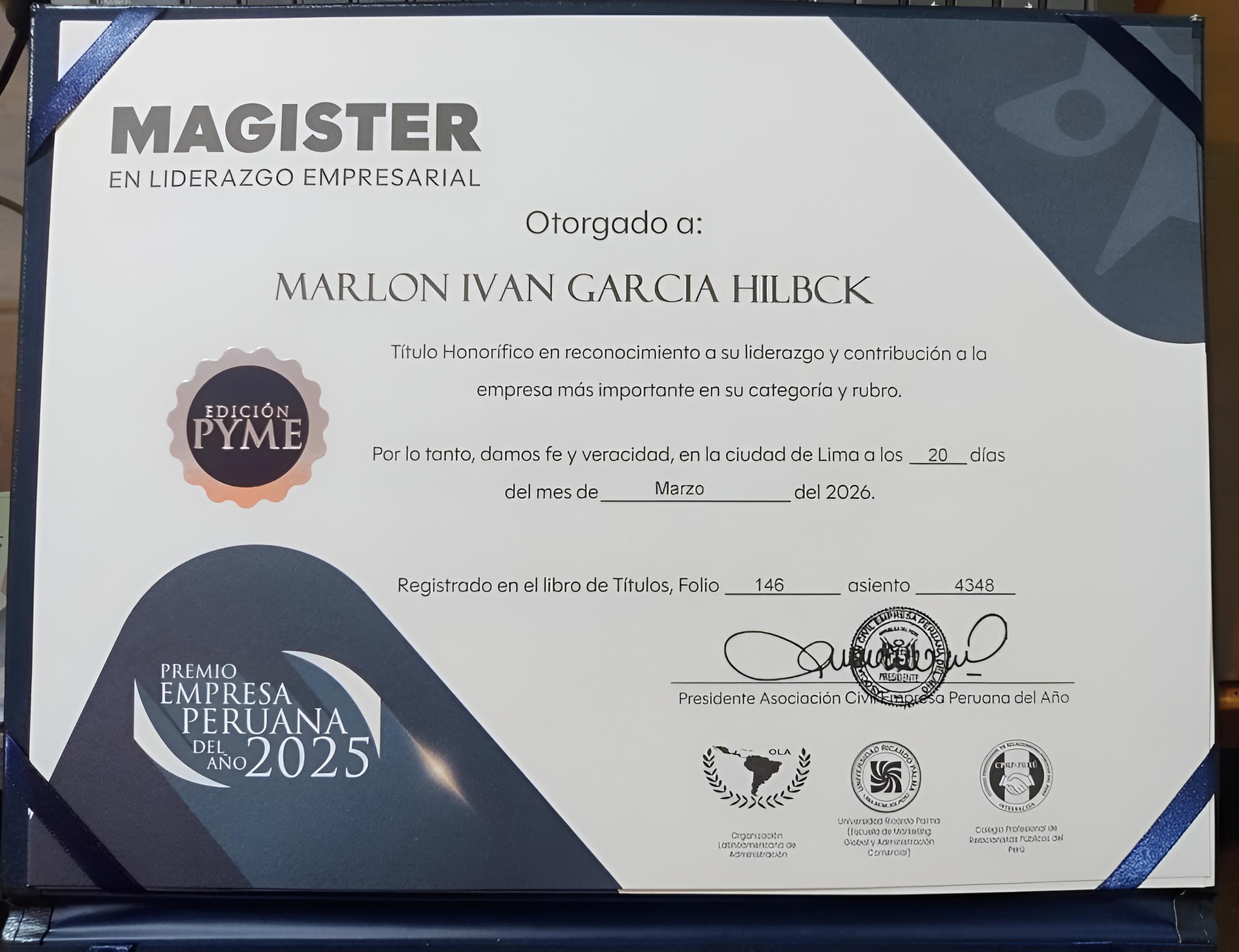 MAGISTER <strong>EN LIDERAZGO EMPRESARIAL</strong>